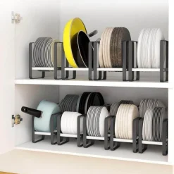 The Decor Haven Küche & Esszimmer-Küchengeschirr-Organizer-Regal – platzsparende Aufbewahrungslösung