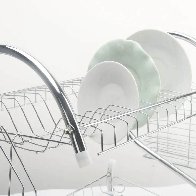 The Decor Haven Küche & Esszimmer-Küchenregal aus Edelstahl – Aufbewahrungslösung für Geschirr-Organizer