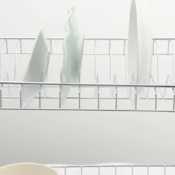 The Decor Haven Küche & Esszimmer-Küchenregal aus Edelstahl – Aufbewahrungslösung für Geschirr-Organizer