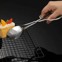Tom Küche & Esszimmer-Küchenschere aus Edelstahl – Mehrzweck-Lebensmittelzange für Grill, Barbecue und Gebäck