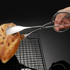 Tom Küche & Esszimmer-Küchenschere aus Edelstahl – Mehrzweck-Lebensmittelzange für Grill, Barbecue und Gebäck
