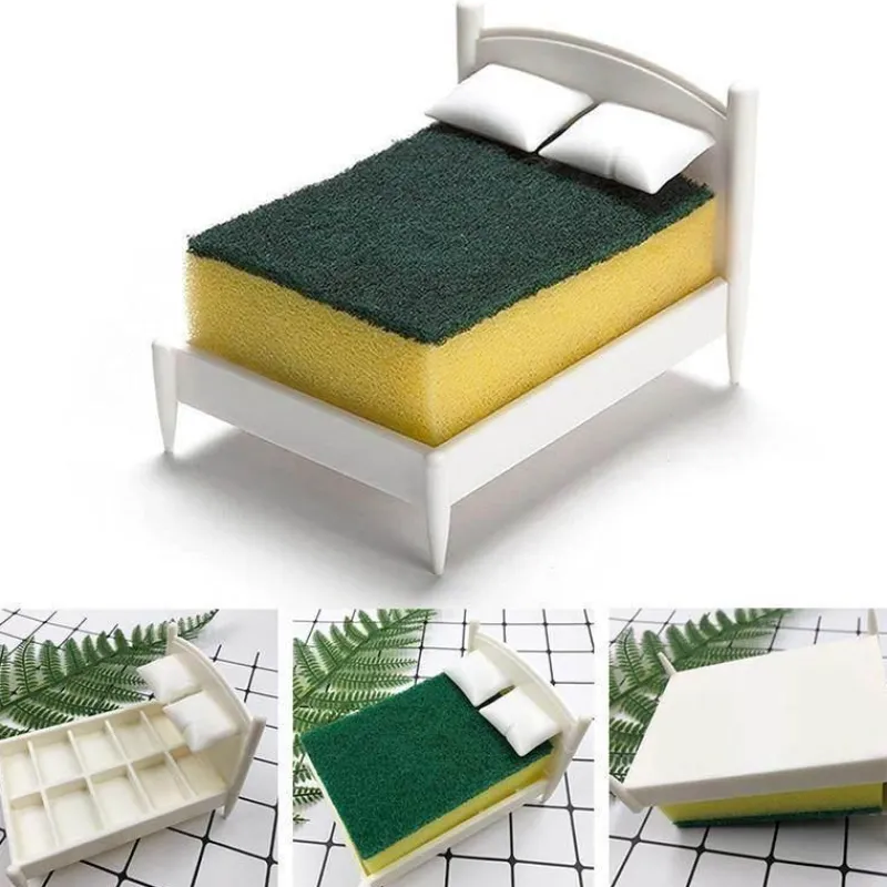 Space Savvy Küche & Esszimmer-Küchenschwammhalter – Kreativer Organizer für Spülutensilien