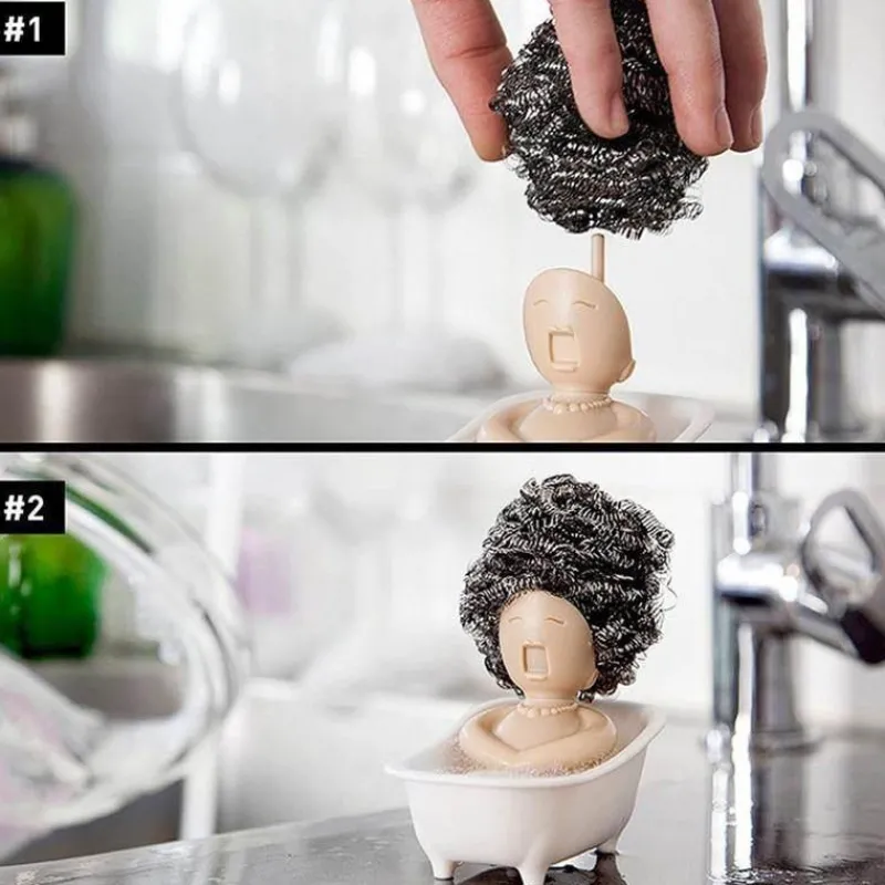 Space Savvy Küche & Esszimmer-Küchenschwammhalter – Kreativer Organizer für Spülutensilien