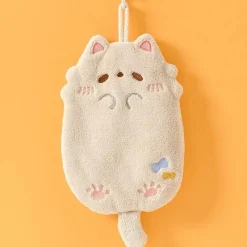 Tom Küche & Esszimmer-Küchentuch mit Cartoon-Katze – saugfähiges Mikrofaser-Reinigungstuch mit Schlaufe