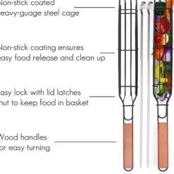 Trail u0026 Beyond Camping Im Freien|Camping-Werkzeuge-Kebab-Grillkorb - Grillspießhalter