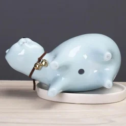 Timeless Vessels Wohndeko-Keramik-Blumentopf in Katzenform – Aufsteigendes Design für Pflanzen