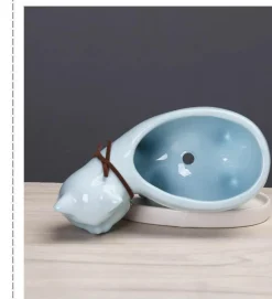 Timeless Vessels Wohndeko-Keramik-Blumentopf in Katzenform – Aufsteigendes Design für Pflanzen