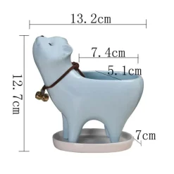 Timeless Vessels Wohndeko-Keramik-Blumentopf in Katzenform – Aufsteigendes Design für Pflanzen