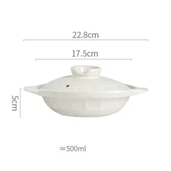 Elegance at the Table Küche & Esszimmer-Keramik-Eintopf – vielseitiges, hitzebeständiges Steingut für Suppen-Bibimbap-Nudeln