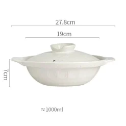 Elegance at the Table Küche & Esszimmer-Keramik-Eintopf – vielseitiges, hitzebeständiges Steingut für Suppen-Bibimbap-Nudeln