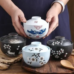 Elegance at the Table Küche & Esszimmer-Keramik-Eintopf mit Deckel – 425 Mehrzweck-Suppenschüssel