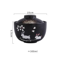 Elegance at the Table Küche & Esszimmer-Keramik-Eintopf mit Deckel – 425 Mehrzweck-Suppenschüssel