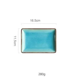 Plates u0026 More Küche & Esszimmer-Keramik-Geschirrset – Blaues Eis-Knisterglasur-Design