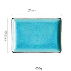 Plates u0026 More Küche & Esszimmer-Keramik-Geschirrset – Blaues Eis-Knisterglasur-Design