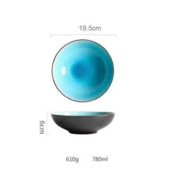 Plates u0026 More Küche & Esszimmer-Keramik-Geschirrset – Blaues Eis-Knisterglasur-Design