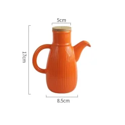 Decor Küche & Esszimmer-Keramik-Ölflasche – Stilvolles gestreiftes Küchendekor