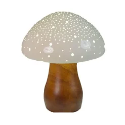 The Light Loft Beleuchtung-Keramik-Pilzlampe – Einzigartige dekorative Beleuchtung für Zuhause
