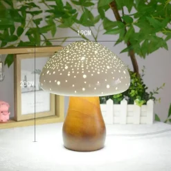 The Light Loft Beleuchtung-Keramik-Pilzlampe – Einzigartige dekorative Beleuchtung für Zuhause