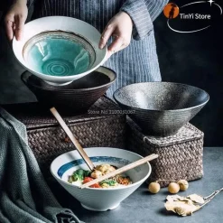 Plates u0026 More Küche & Esszimmer-Keramik-Ramenschüssel-Set – Mikrowellengeeignete japanische Suppen- und Reisschüsseln