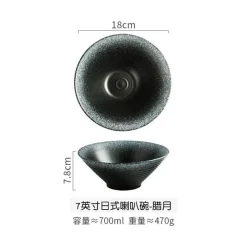 Plates u0026 More Küche & Esszimmer-Keramik-Ramenschüssel-Set – Mikrowellengeeignete japanische Suppen- und Reisschüsseln