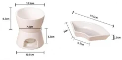 Deco Küche & Esszimmer-Keramik-Schokoladenfondue-Topf-Set – handgefertigte Dessert-Servierschüssel