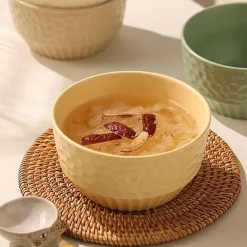 Elegance at the Table Küche & Esszimmer-Keramikschüssel mit Gitterprägung – Dekoratives Küchengeschirr für stilvolles Essen