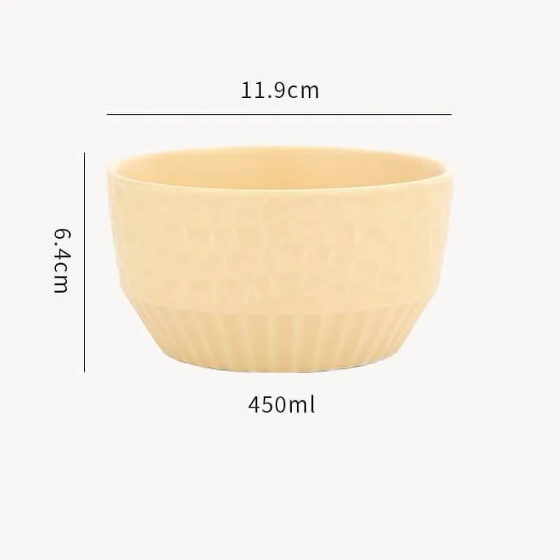 Elegance at the Table Küche & Esszimmer-Keramikschüssel mit Gitterprägung – Dekoratives Küchengeschirr für stilvolles Essen