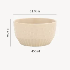 Elegance at the Table Küche & Esszimmer-Keramikschüssel mit Gitterprägung – Dekoratives Küchengeschirr für stilvolles Essen