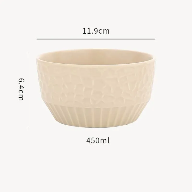 Elegance at the Table Küche & Esszimmer-Keramikschüssel mit Gitterprägung – Dekoratives Küchengeschirr für stilvolles Essen
