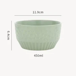 Elegance at the Table Küche & Esszimmer-Keramikschüssel mit Gitterprägung – Dekoratives Küchengeschirr für stilvolles Essen
