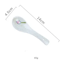 Elegance at the Table Küche & Esszimmer-Keramik-Suppenlöffel-Set – Retro-Ramen-Reislöffel für das Restaurant zu Hause