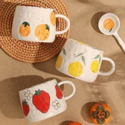 Feast Essentials Küche & Esszimmer-Keramiktasse mit Fruchtmischung – Buntes Küchengeschirr