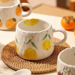 Feast Essentials Küche & Esszimmer-Keramiktasse mit Fruchtmischung – Buntes Küchengeschirr