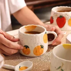 Feast Essentials Küche & Esszimmer-Keramiktasse mit Fruchtmischung – Buntes Küchengeschirr