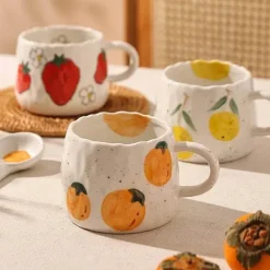 Feast Essentials Küche & Esszimmer-Keramiktasse mit Fruchtmischung – Buntes Küchengeschirr