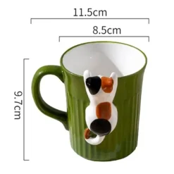 Brew Bliss Küche & Esszimmer-Keramiktasse mit Katzenmotiv – süße Kaffeetasse mit Klettertier