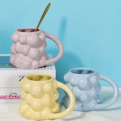 Plates u0026 More Küche & Esszimmer-Keramiktasse mit Traubenmotiv – süße Milchtasse als Geschenk für Zuhause und Büro