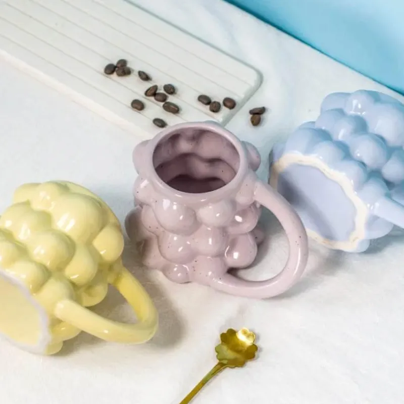 Plates u0026 More Küche & Esszimmer-Keramiktasse mit Traubenmotiv – süße Milchtasse als Geschenk für Zuhause und Büro