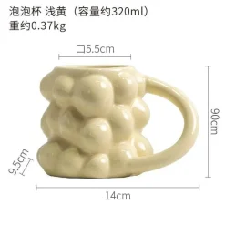 Plates u0026 More Küche & Esszimmer-Keramiktasse mit Traubenmotiv – süße Milchtasse als Geschenk für Zuhause und Büro