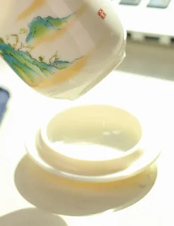 The Cozy Mug Küche & Esszimmer-Keramik-Teefiltertassen-Set – Kreatives, getrenntes Design