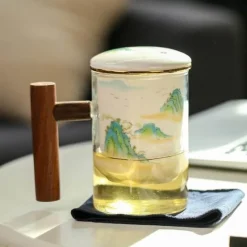 The Cozy Mug Küche & Esszimmer-Keramik-Teefiltertassen-Set – Kreatives, getrenntes Design