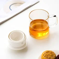 The Decor Haven Küche & Esszimmer-Keramik-Teekanne – Cosmic Orbit Design