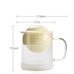 The Decor Haven Küche & Esszimmer-Keramik-Teekanne – Cosmic Orbit Design