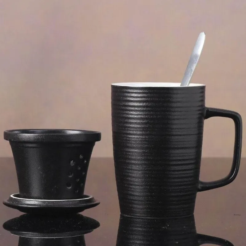 The Cozy Mug Küche & Esszimmer-Keramik-Teetasse mit Deckel – perfekt zum Aufbrühen von Tee zu Hause