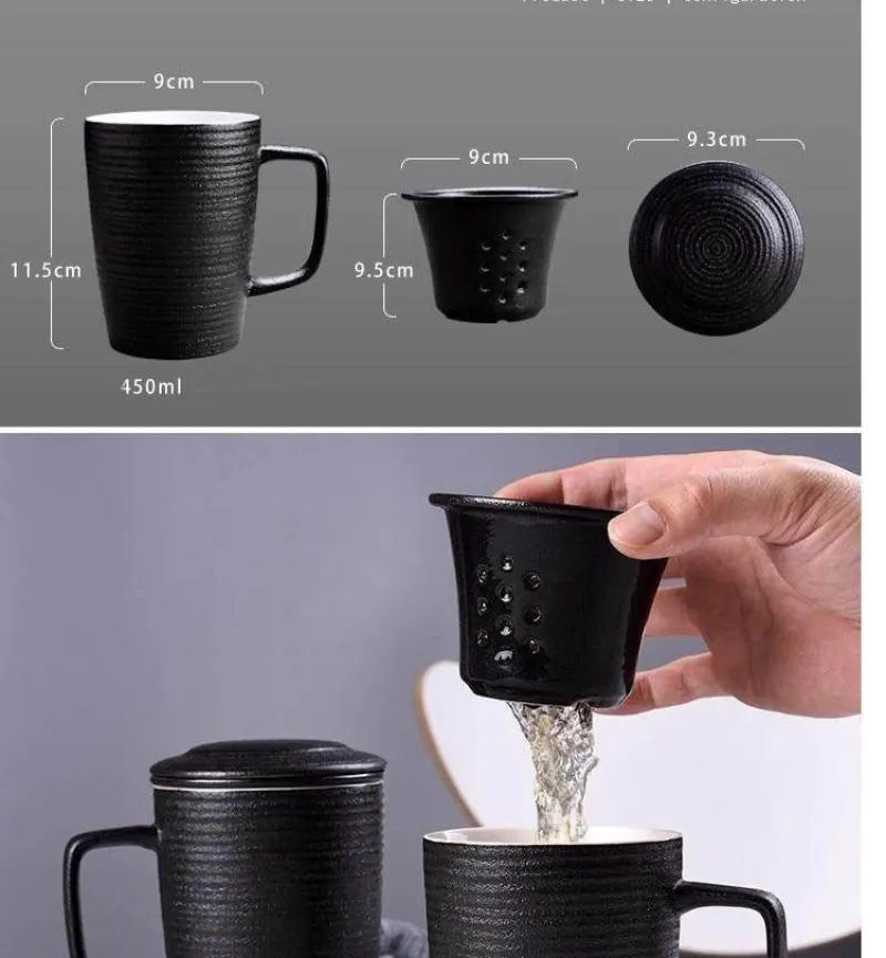 The Cozy Mug Küche & Esszimmer-Keramik-Teetasse mit Deckel – perfekt zum Aufbrühen von Tee zu Hause