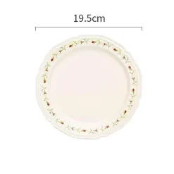 Elegance at the Table Küche & Esszimmer-Keramikteller mit Rosenprägung – Elegantes Blumengeschirr