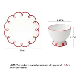 Tom Küche & Esszimmer-Keramikteller-Set – Küchengeschirr für Dessert, Kaffee, Tee