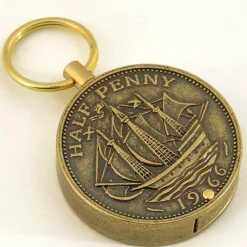 The Outdoor Vault Outdoor-Artikel|Heimwerkzeuge-Kerosinfeuerzeug Schlüsselanhänger - Münzdesign Flammenfeuerzeug