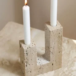Scented Serenity Wohndeko-Kerzenhalter aus Naturstein – Dekorativer Kerzenhalter „Serenity“