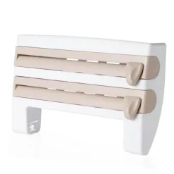 The Decor Haven Küche & Esszimmer-Kühlschrank-Aufbewahrungs-Organizer – Frischhaltefolienhalter aus Kunststoff